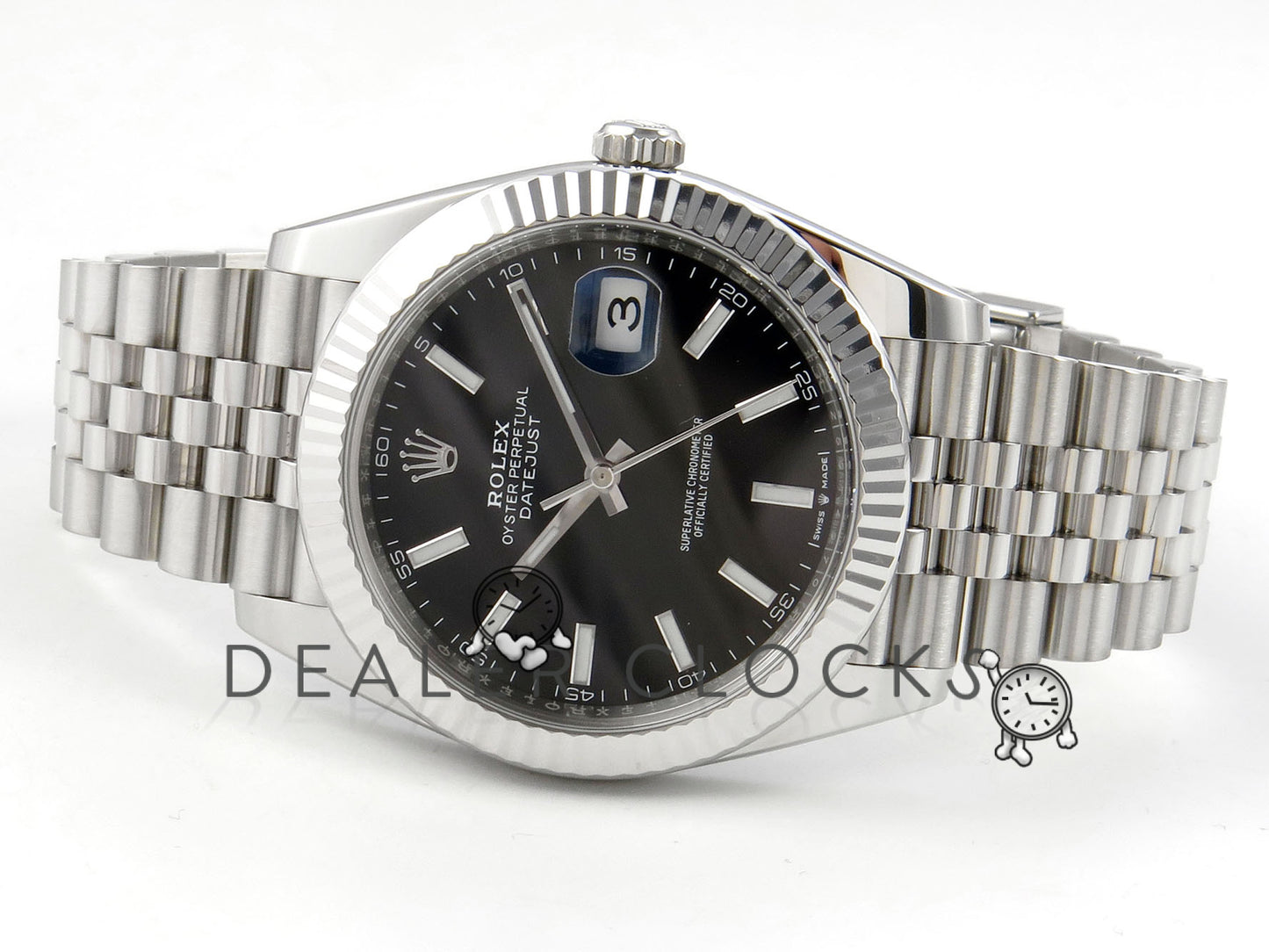 Datejust 126334 41mm Jus SS/SS Black/Stk RGF JH3235 (Weighted Approx.131g) (Free Sprung)