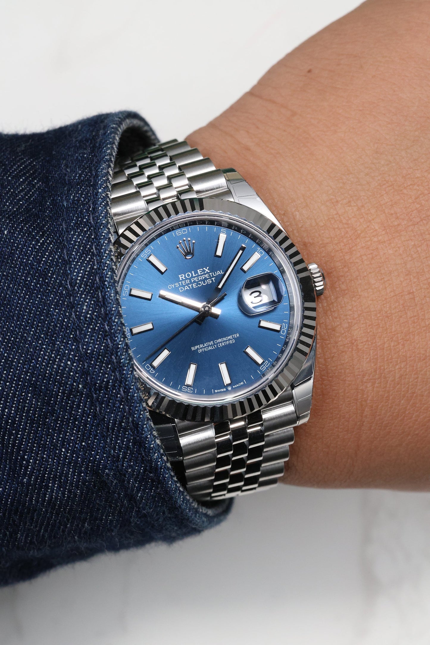 Datejust 126334 41mm Jus SS/SS Blue/Rmn RWF JH3235 (Weighted Approx.127g) (Free Sprung)