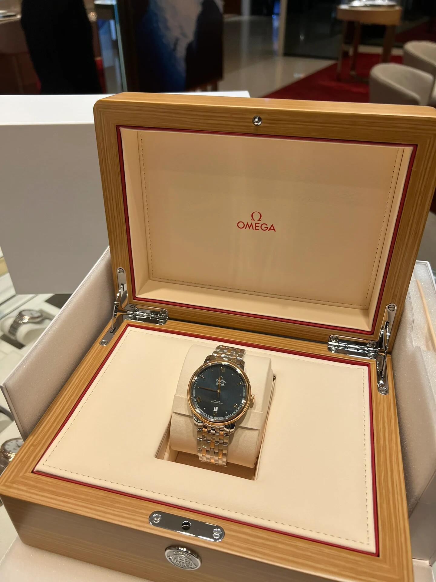 De Ville Prestige Ladies 34mm SS/RG Blue Dial VSF A8800