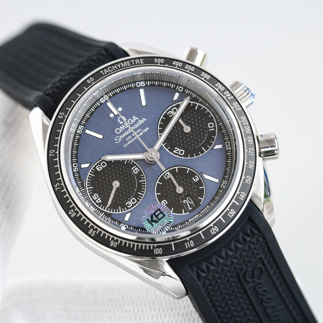 Speedmaster Racing Master 40mm SS/RU Dark Blue Dial HKF A7750