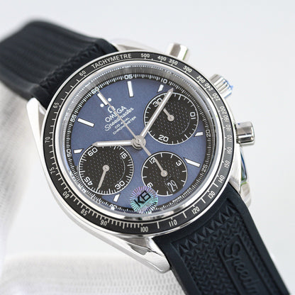 Speedmaster Racing Master 40mm SS/RU Dark Blue Dial HKF A7750