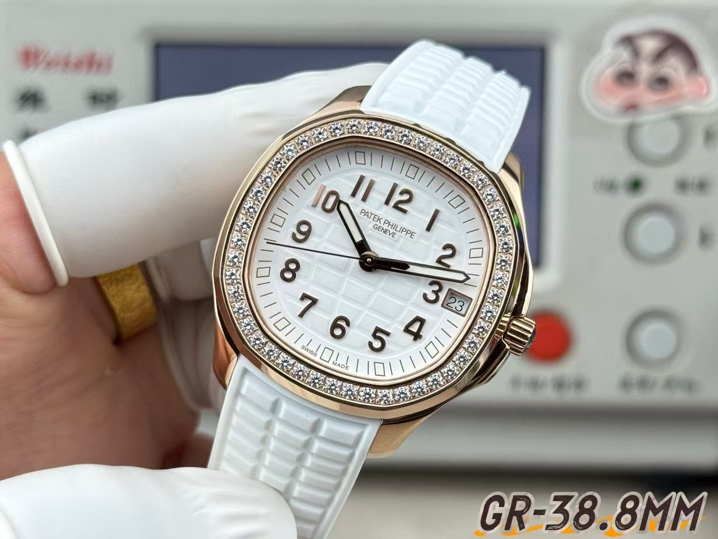 Aquanaut Ladies 35.6mm Dia RG/RU White Dial PPF A324