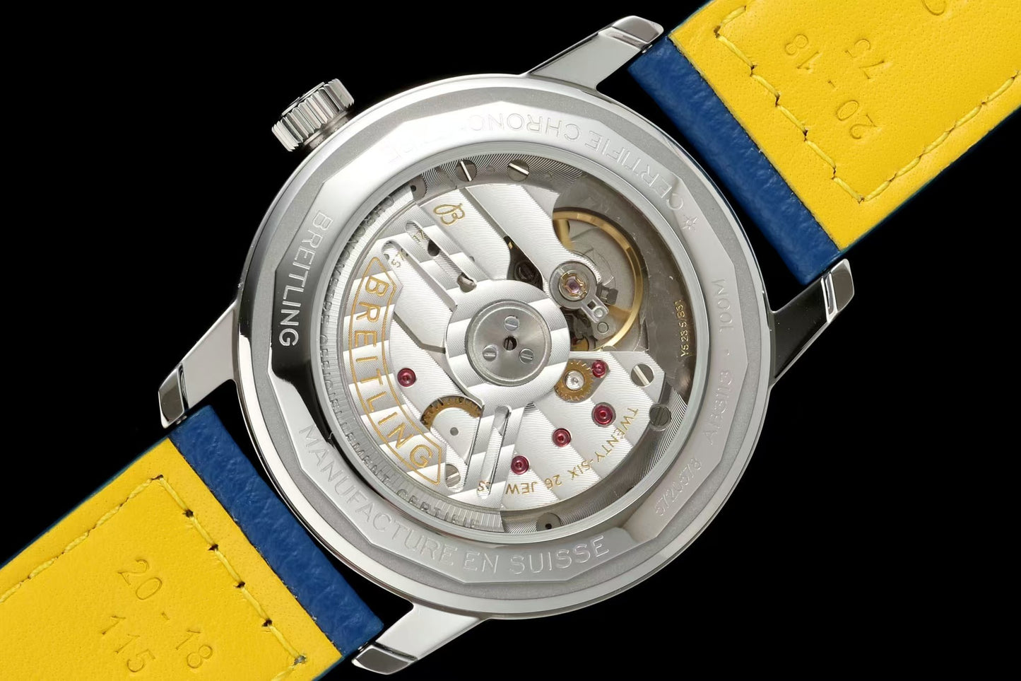 Top Time B31 38mm SSLE BlueStk Dial Yellow Hand BLF AB31