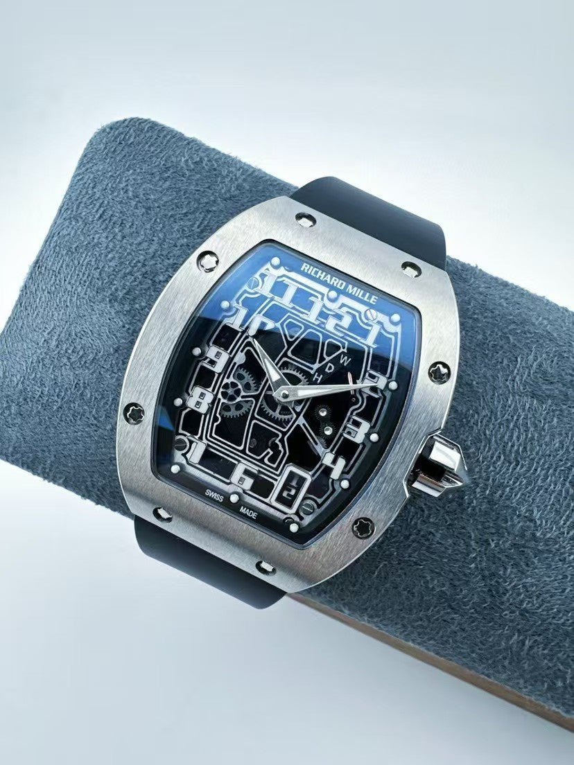 RM67-01 39mm TiRU Skeleton Dial on Black Rubber strap AVF CRMA6