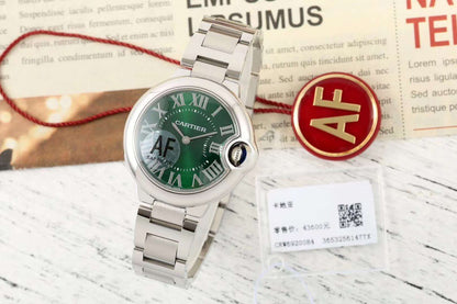 Ballon Bleu De Cartier 28mm SS/LE Green Dial AF Quartz