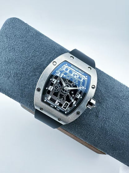 RM67-01 39mm TiRU Skeleton Dial on Black Rubber strap AVF CRMA6