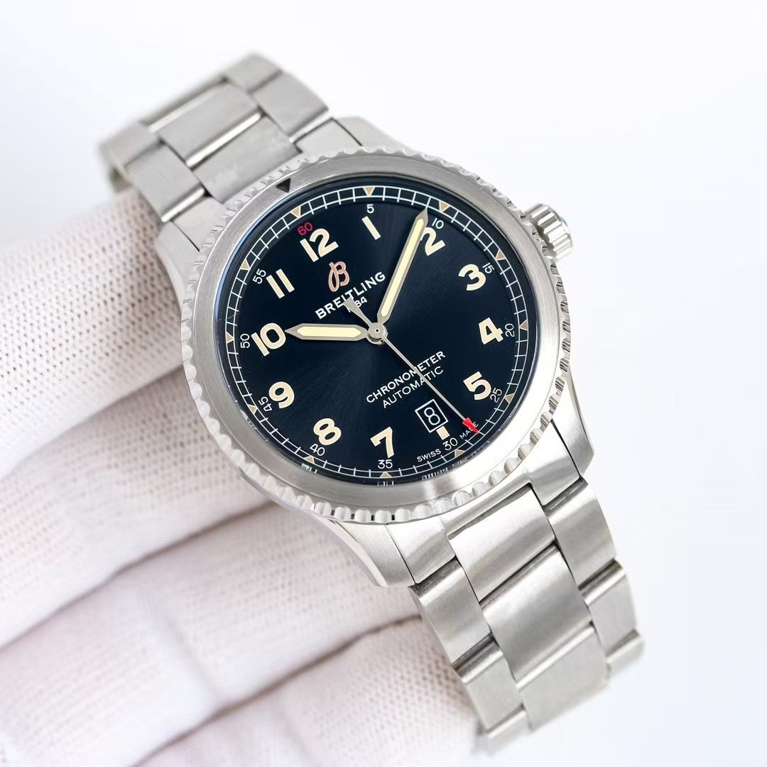 Aviator 8 41mm SS/SS Black Dial TF A2824