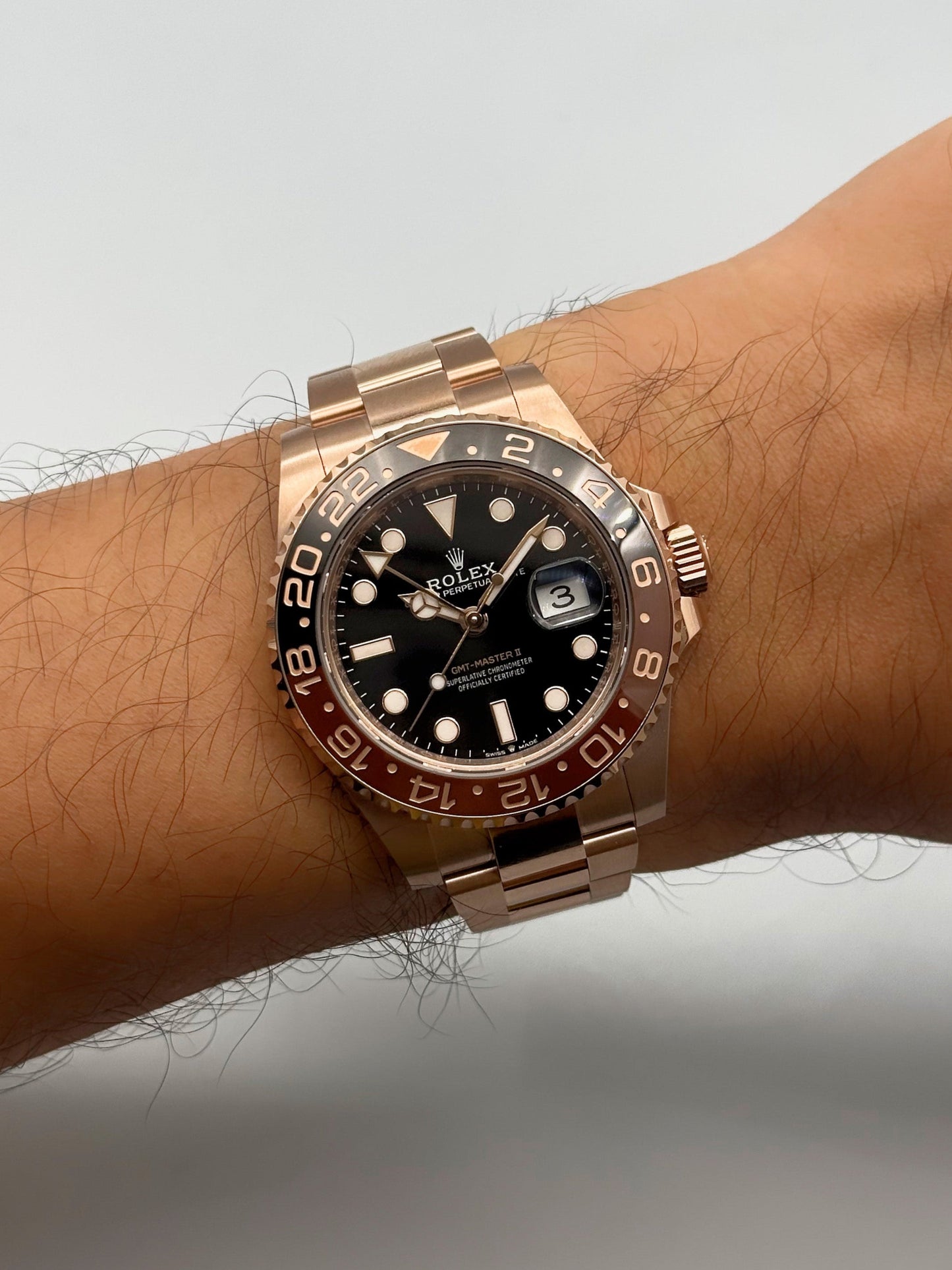 GMT Master II 126715CHNR Oys 40mm RG/RG Black Dial WF SH3285 (Gain Weight Approx.216g)