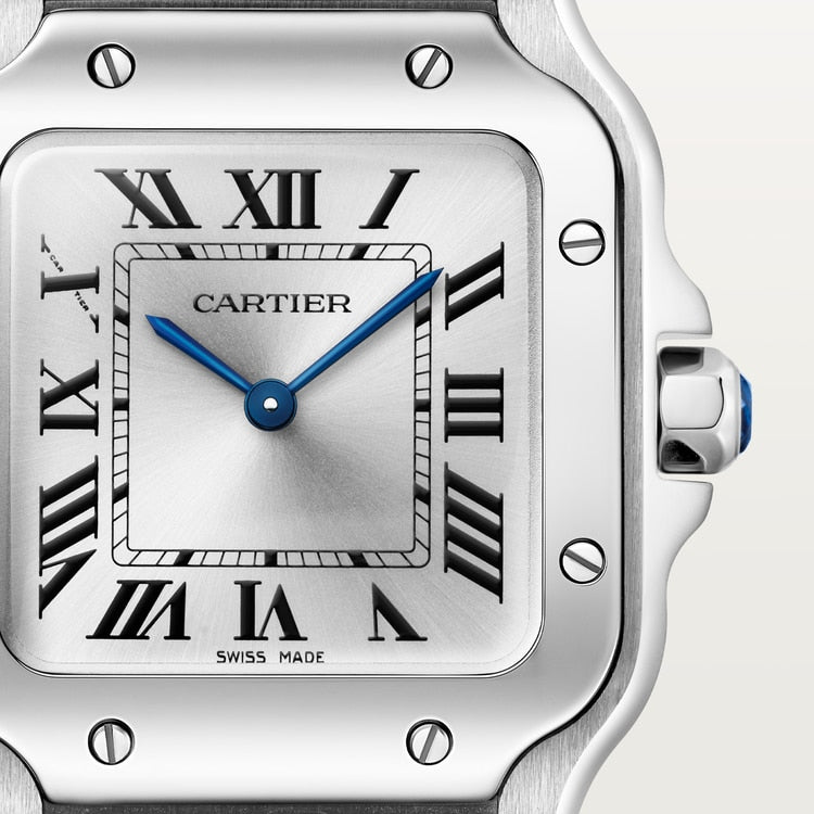 Santos De Cartier 27mm SS/SS Silver Dial 8848F Quartz