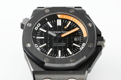 Royal Oak 15707CE Black Ceramic/RU Black Dial JF SA3120