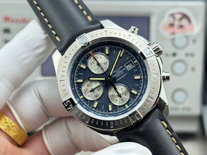 Breitling - Colt 44mm Chronograph Automatic SS/RU Blue/Stk A7750