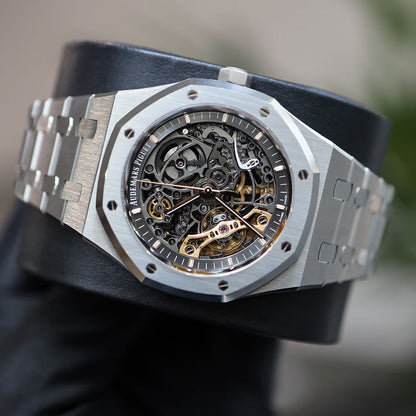 Royal Oak 15407ST 41mm SS/SS Skeleton Dial THBF V3 SH3132 (Free Sprung)