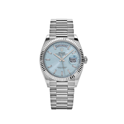 DayDate 228236 40mm SS/SS Ice Blue/Dia RGF VR3255 (Weighted Approx.210g )