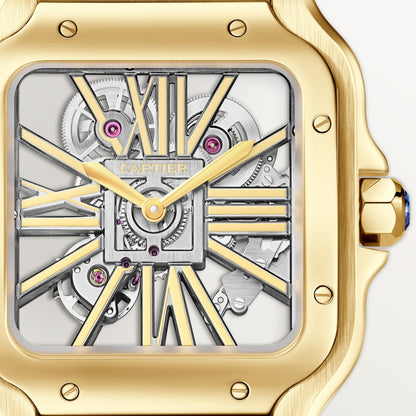 Santos De Cartier 40mm YG/YG Gold Skeleton Dial RICHF V2 9611MC Surer Clone