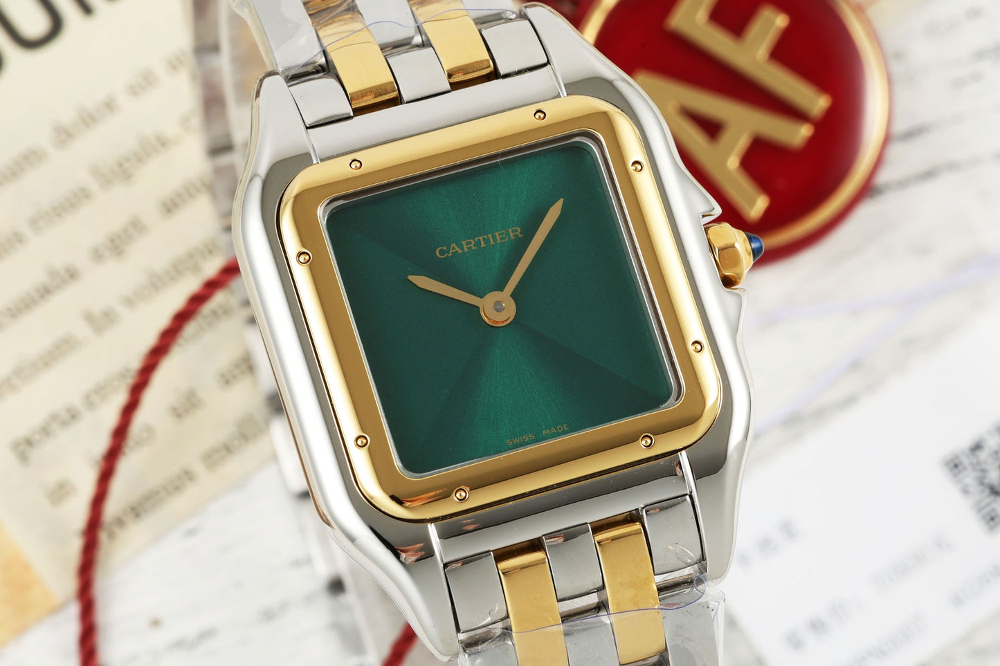 Panthere Secrete De Ladies 27mm SS/YG Green Dial AF Quartz
