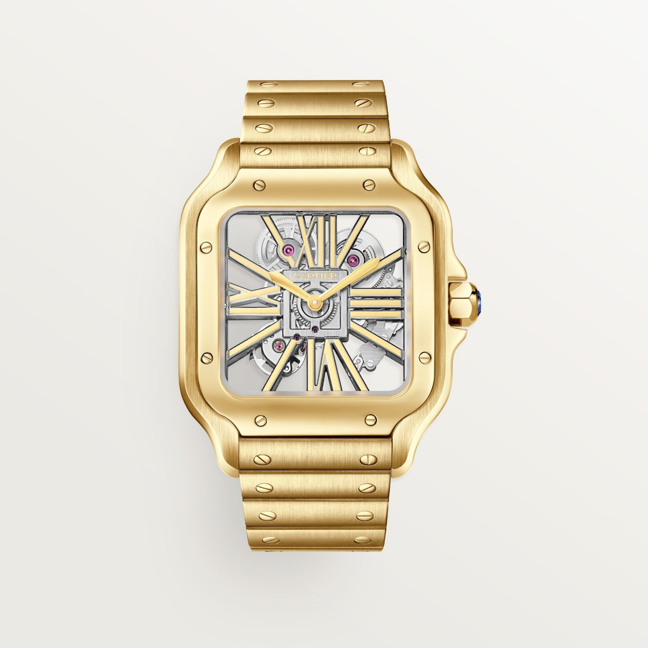 Santos De Cartier 40mm YG/YG Gold Skeleton Dial RICHF V2 9611MC Surer Clone