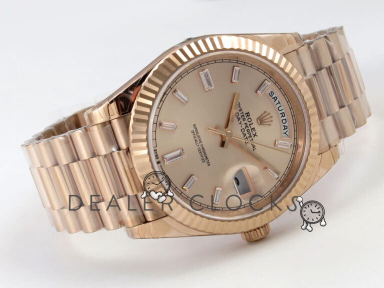 DayDate 228235 40mm RG/RG Champagne/Stk VSF V2 DD3255 (Gian Weighted Approx.182g)