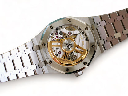 Royal Oak 41mm 15500 SS/SS White/Stk OCTA SA4302 (Free Sprung)