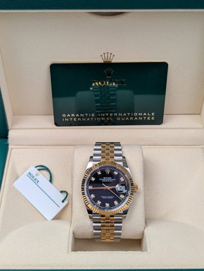Datejust 126233 36mm Oys SS/YG Black/Dia VSF V2 DD3235