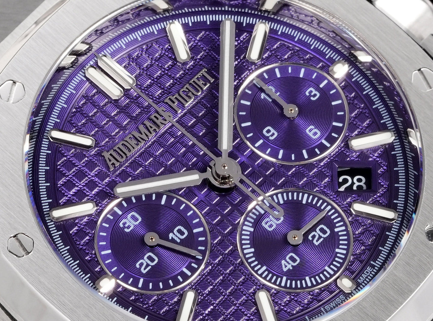 Royal Oak Chrono 26240ST 41mm SS/SS Purple Dial OCTA SH4401 (Free Sprung)