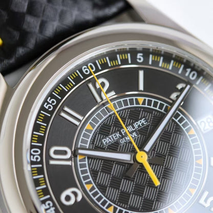 Calatrava 6007 40mm SS/LE Black/Yellow PPF 330SC