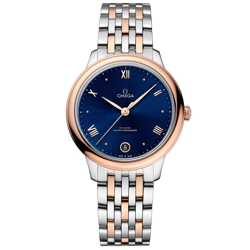 De Ville Prestige Ladies 34mm SS/RG Blue Dial VSF A8800