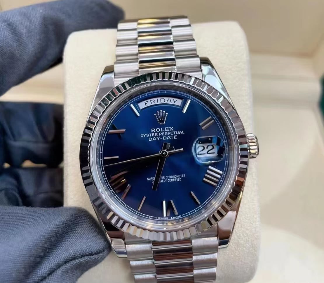 DayDate 228236 40mm SS/SS Ombre Blue/Rmn RGF VR3255 (Weighted Approx.210g )