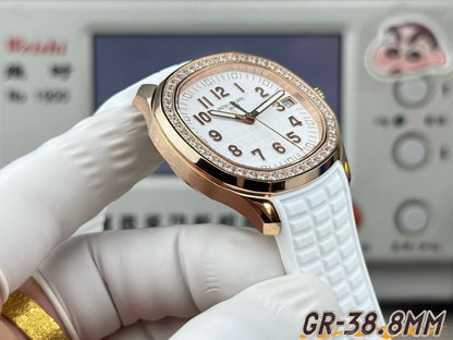 Aquanaut Ladies 35.6mm Dia RG/RU White Dial PPF A324