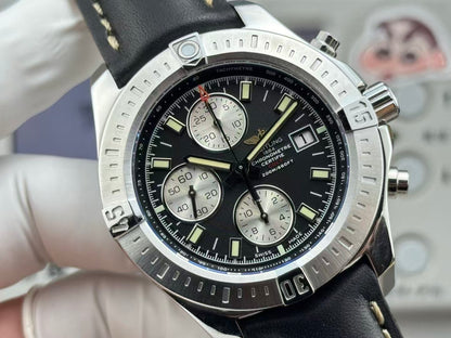 Breitling - Colt 44mm Chronograph Automatic SS/RU Black/Stk A7750