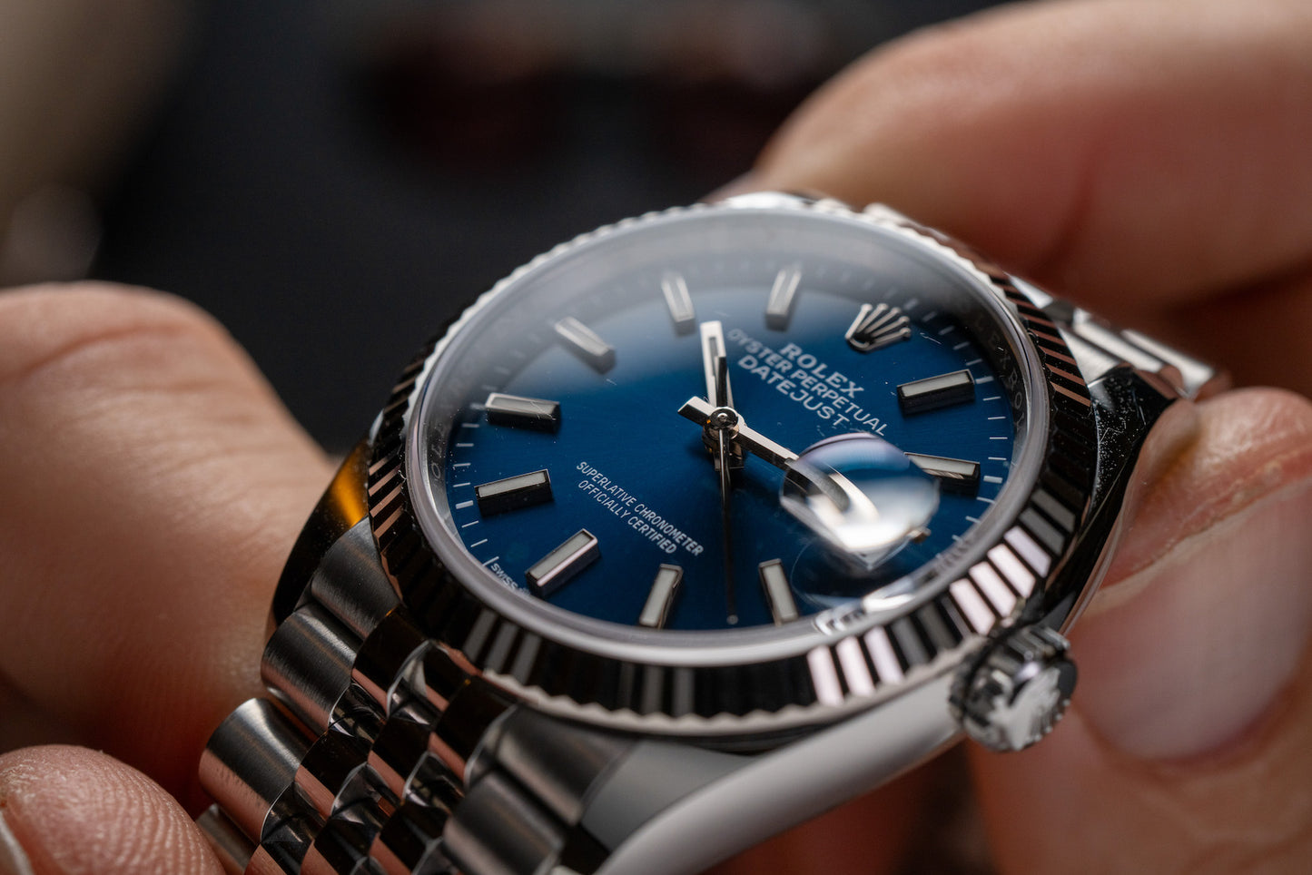 Datejust 126234 36mm Oys SS/SS Blue Textured/Stk ARF DD3235