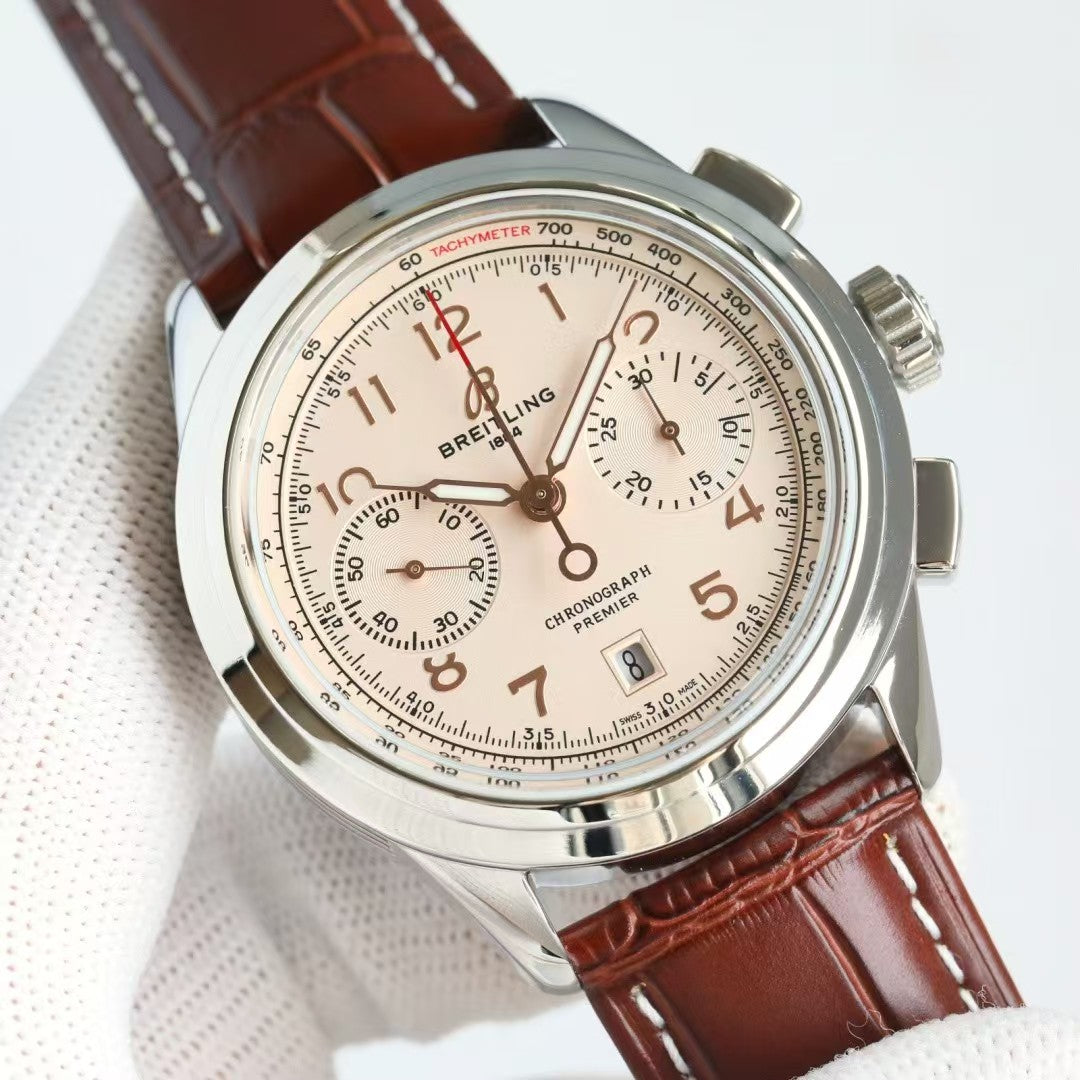 Premier B01 Chronograph 42mm SS/LE Beige Dial BLSF V2 A7750 Mod