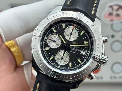 Breitling - Colt 44mm Chronograph Automatic SS/RU Black/Stk A7750