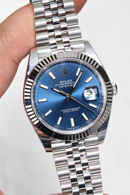 Datejust 126334 41mm Jus SS/SS Blue/Rmn RWF JH3235 (Weighted Approx.127g) (Free Sprung)