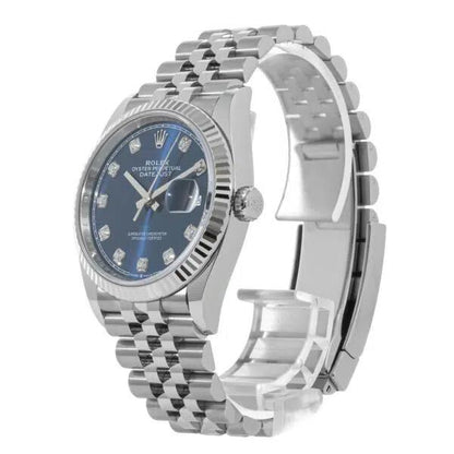 Datejust 126234 36mm Jus SS/SS Blue/Diamond RWF JH3235 (Free Sprung)