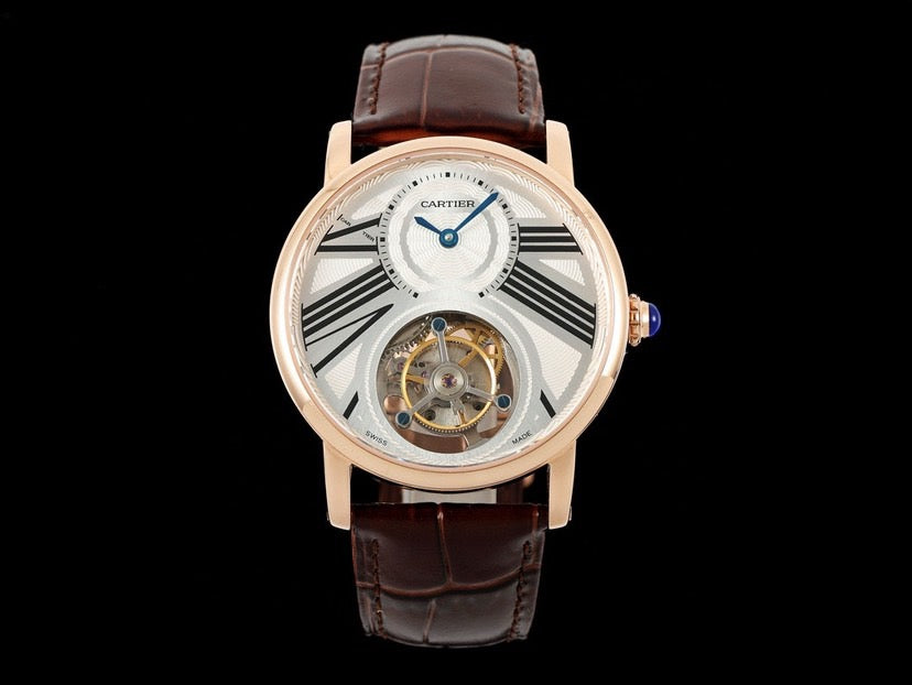 Rotonde De Cartier 40mm RG/LE Silver Dial RMSF Tourb