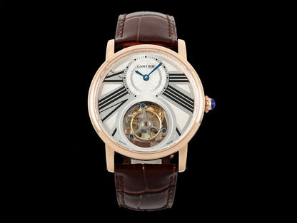 Rotonde De Cartier 40mm RG/LE Silver Dial RMSF Tourb