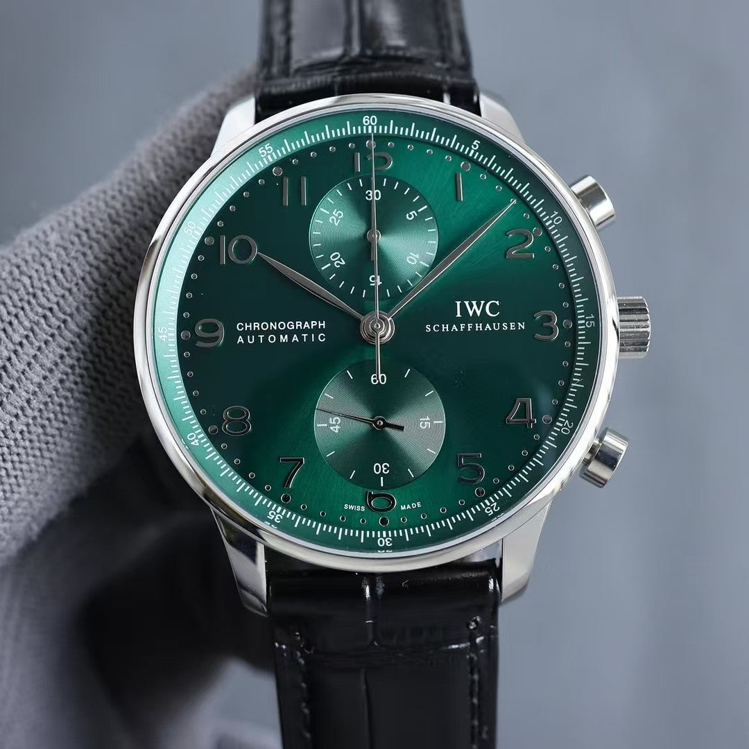 Portugueser Chrono 41mm SS/SS Green/Num AZF A69355