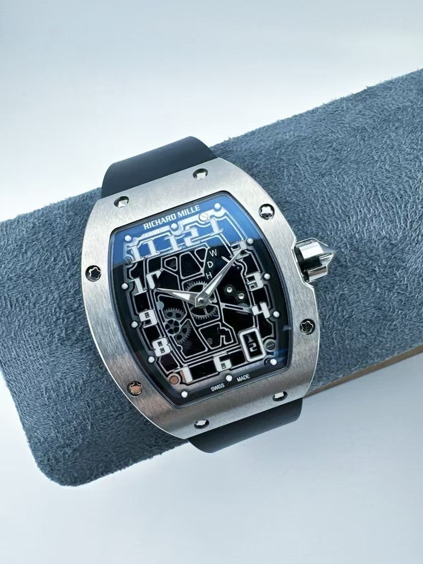 RM67-01 39mm TiRU Skeleton Dial on Black Rubber strap AVF CRMA6