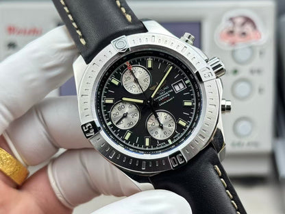 Breitling - Colt 44mm Chronograph Automatic SS/RU Black/Stk A7750
