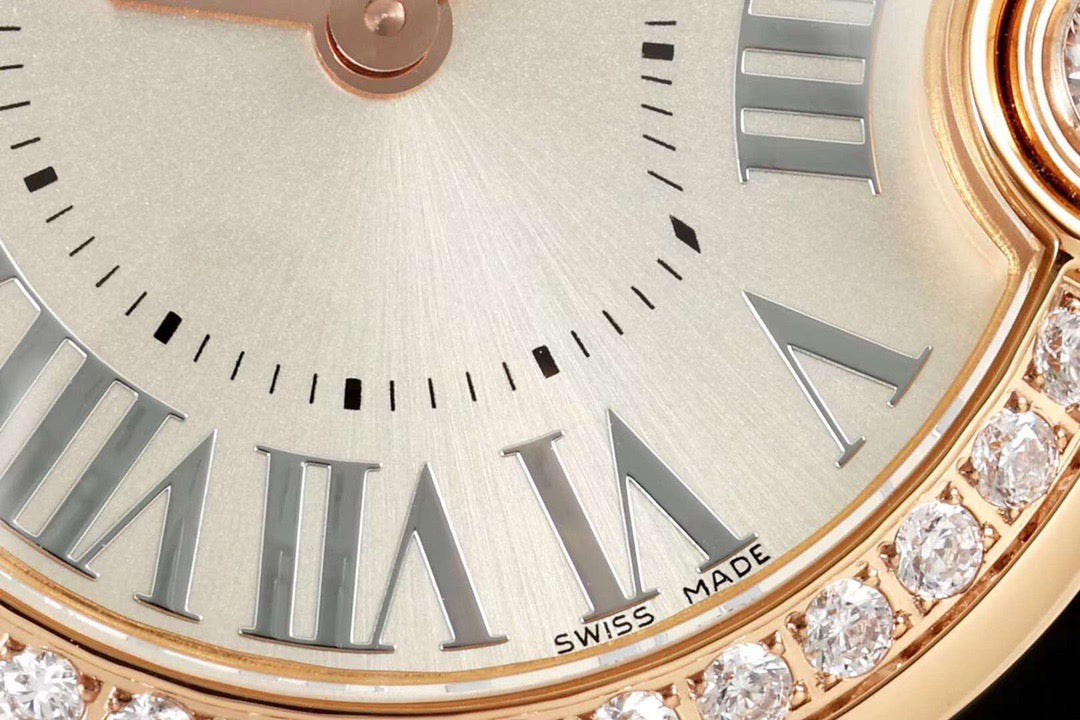Ballon Blanc Ladies 30mm Black Dia RG/LE Silver Dial AF Quartz