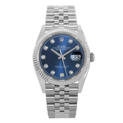 Datejust 126234 36mm Jus SS/SS Blue/Diamond RWF JH3235 (Free Sprung)