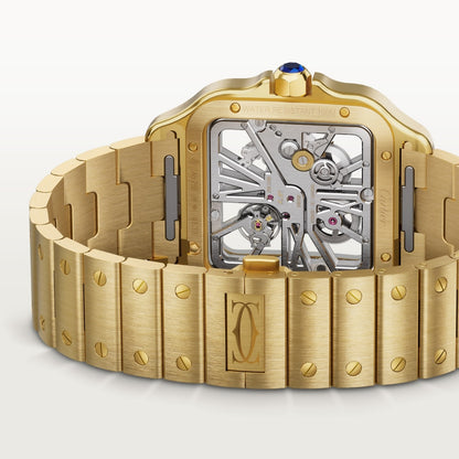 Santos De Cartier 40mm YG/YG Gold Skeleton Dial RICHF V2 9611MC Surer Clone