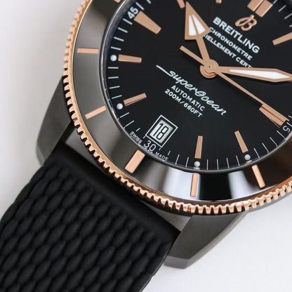 Superocean Heritage B20 42mm RG/RU Black Dial BLF A2824