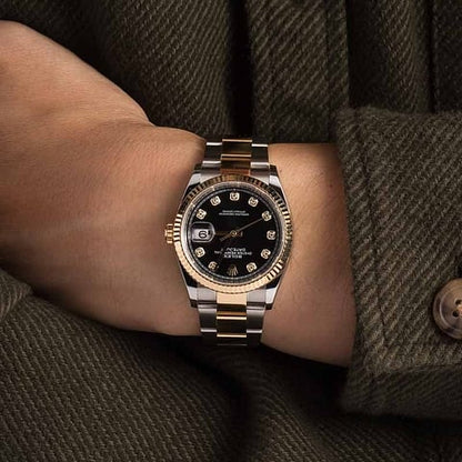 Datejust 126233 36mm Oys SS/YG Black/Dia VSF V2 DD3235