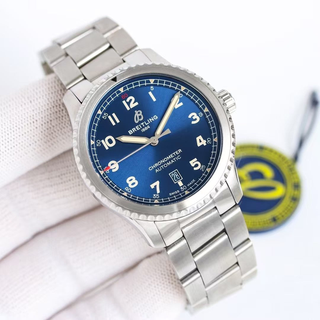 Aviator 8 41mm SS/SS Blue Dial TF A2824