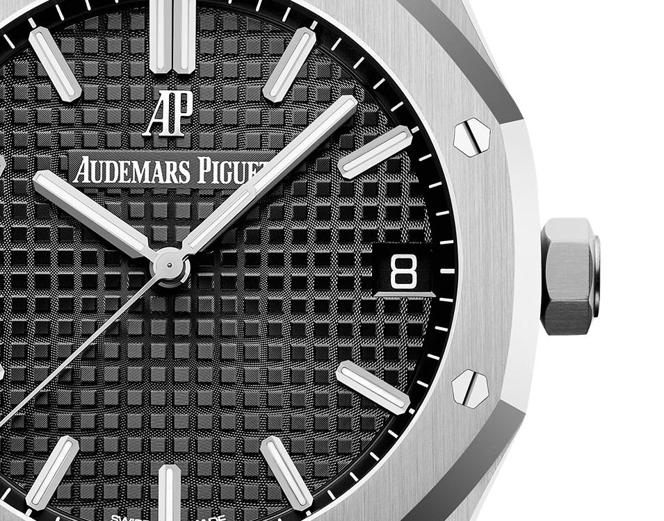 Royal Oak 41mm 15500 SS/SS Black/Stk OCTA SA4302 (Free Sprung)