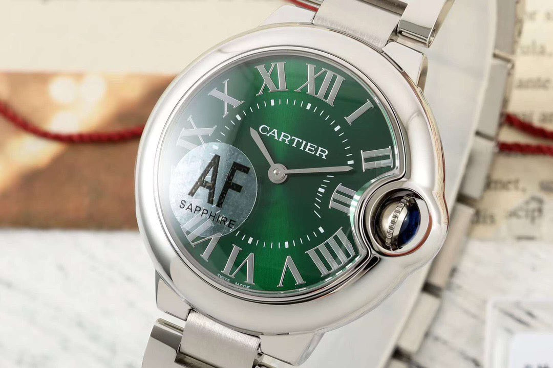 Ballon Bleu De Cartier 28mm SS/LE Green Dial AF Quartz