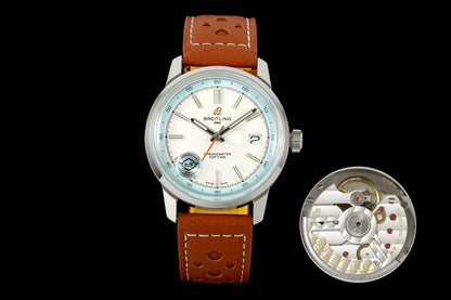 Top Time B31 38mm SS/LE White/Stk Dial BLF AB31