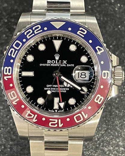 GMT Master II 126710 Pepsi 40mm Oys SS/SS Black Dial Clean Plus JH3285