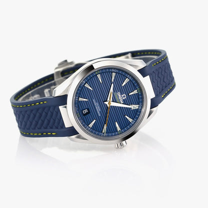 Aqua Terra 150m 'Mondo' 41mm SS/RU Blue Textured Dial VSF A8900